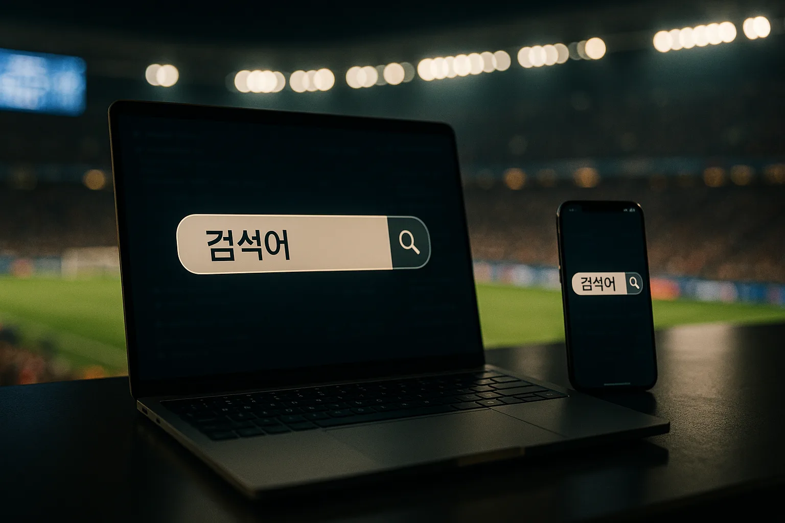 경기장 관중석과 그림자 모습