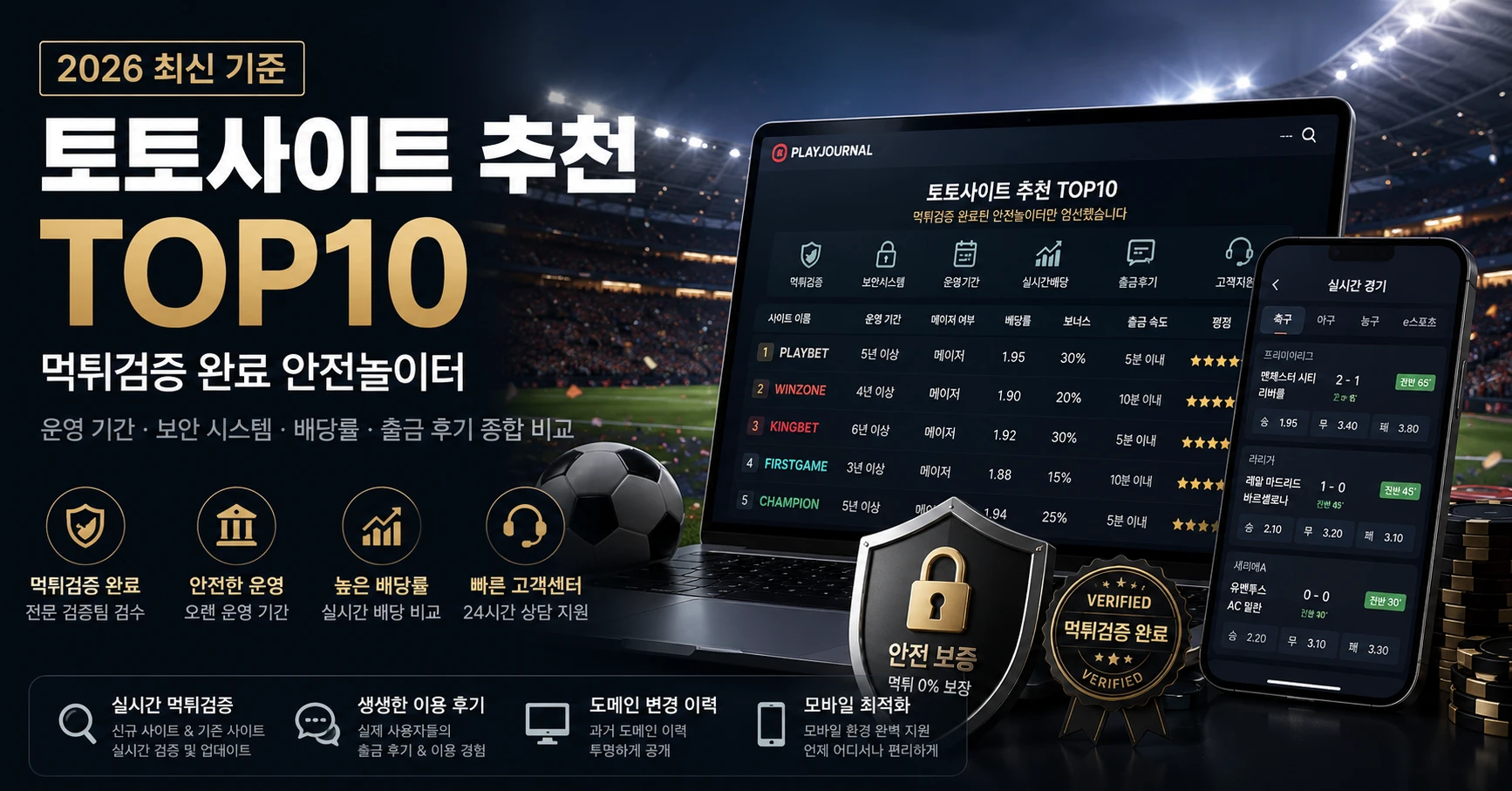 2026 토토사이트 추천 및 먹튀검증 안전놀이터 비교 화면