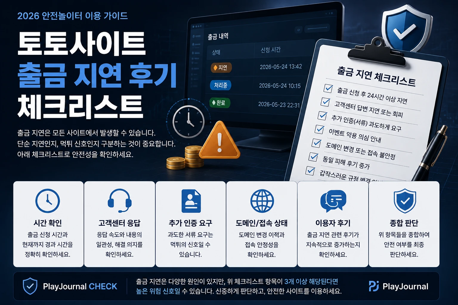 출금 지연 후기 체크리스트