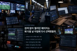 아침 시간 스마트폰 방문 기록 화면을 확인하는 스포츠 이용자