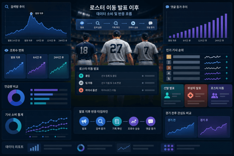 로스터 이동 발표 이후 다시 확인된 기록들, 콜업 소식보다 오래 읽힌 데이터는 무엇이었나